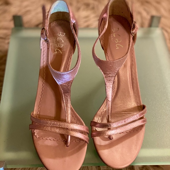 BCBG Metallic Pink Strappy Sandal - Picture 8 of 8